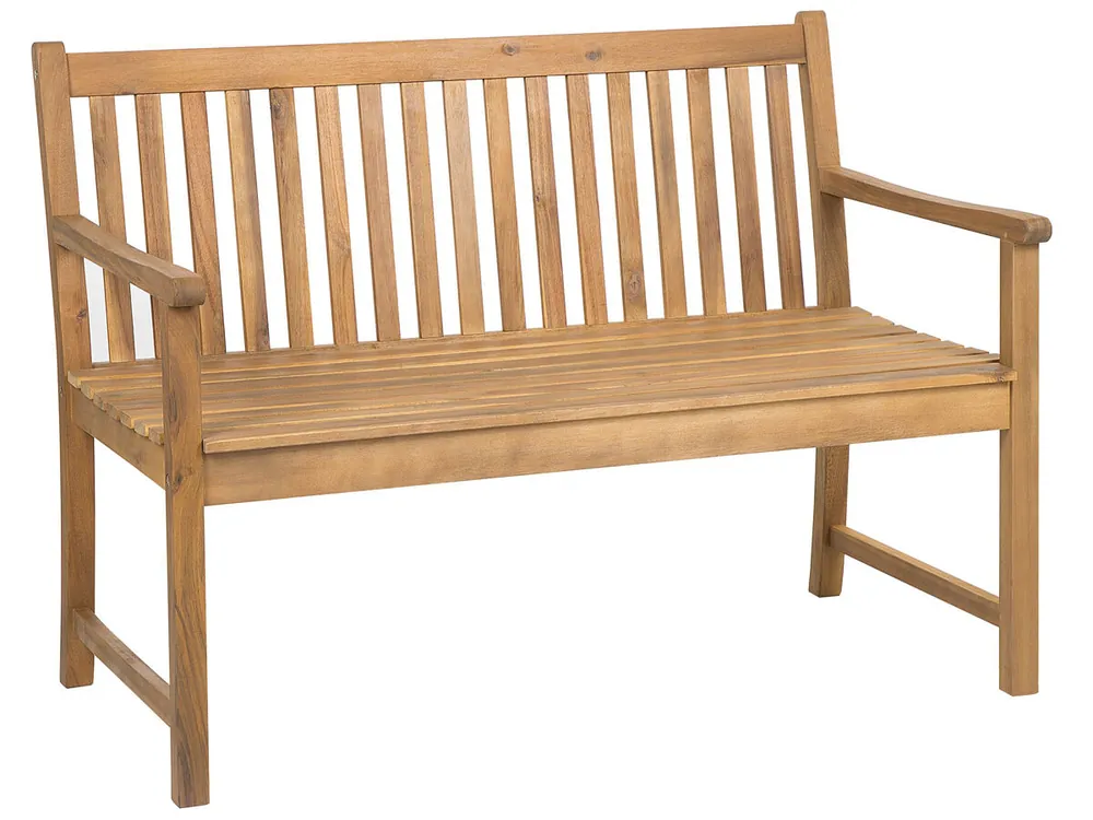 Banco de jardín VIVARA 120 cm Madera de acacia certificada Marrón claro