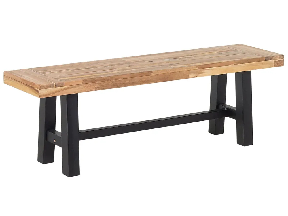 Banco de jardín SCANIA 140 cm Madera de acacia Negro