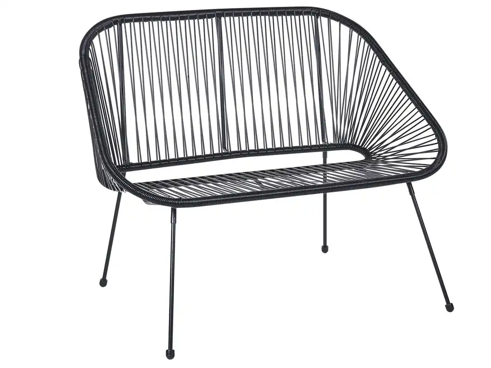 Banco de jardín ACAPULCO II 113 cm Negro