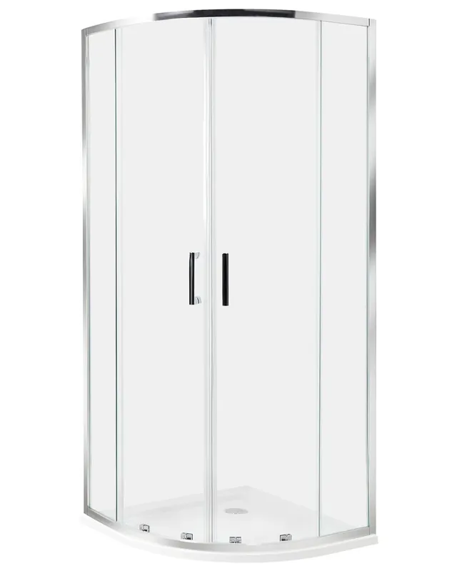 Cabina de ducha JUKATAN 80 x 80 x 185 cm Plateado - Baño