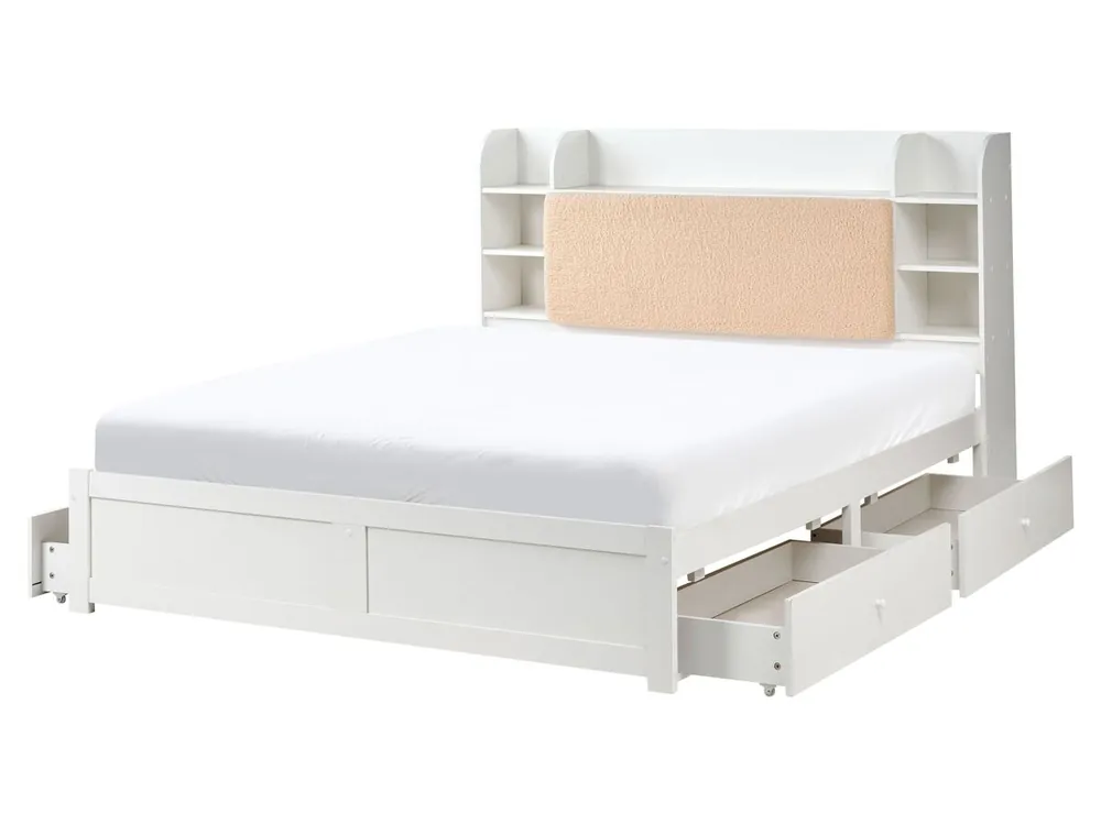 Cama con cajones BIZOU Blanco 160 x 200 cm - Descanso