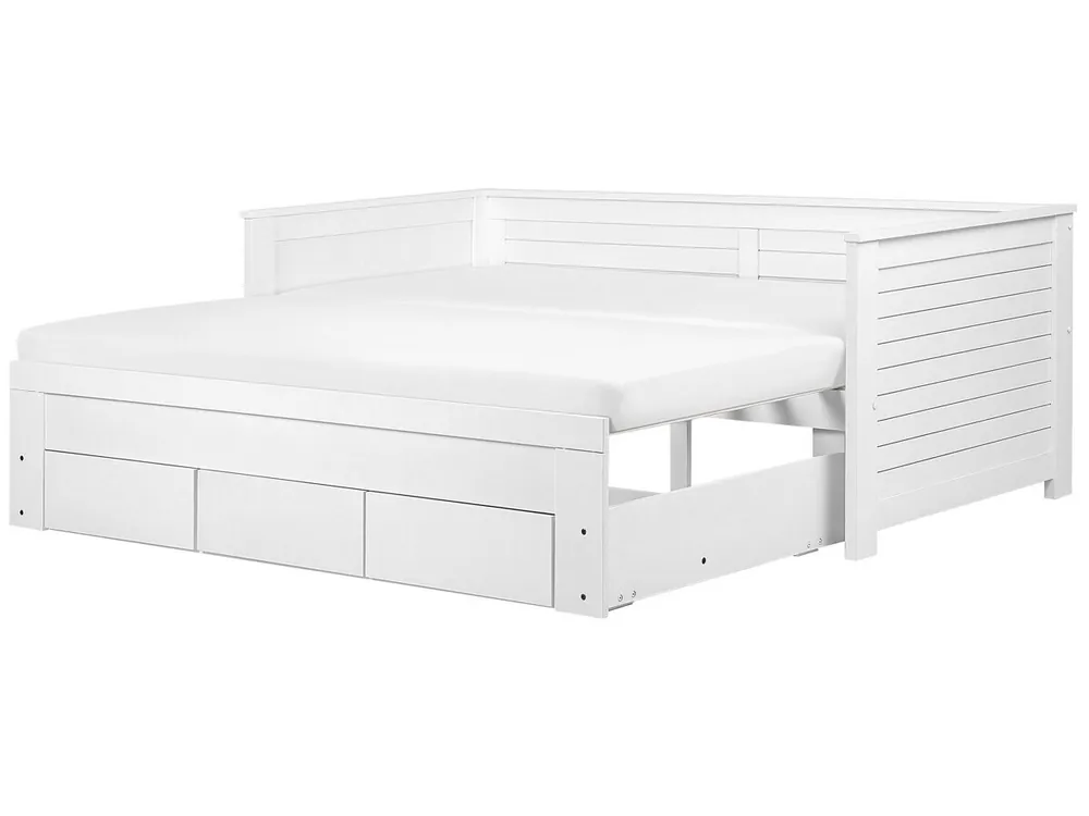 Cama con cajones Madera CAHORS 90 x 200 cm Marrón oscuro - Descanso