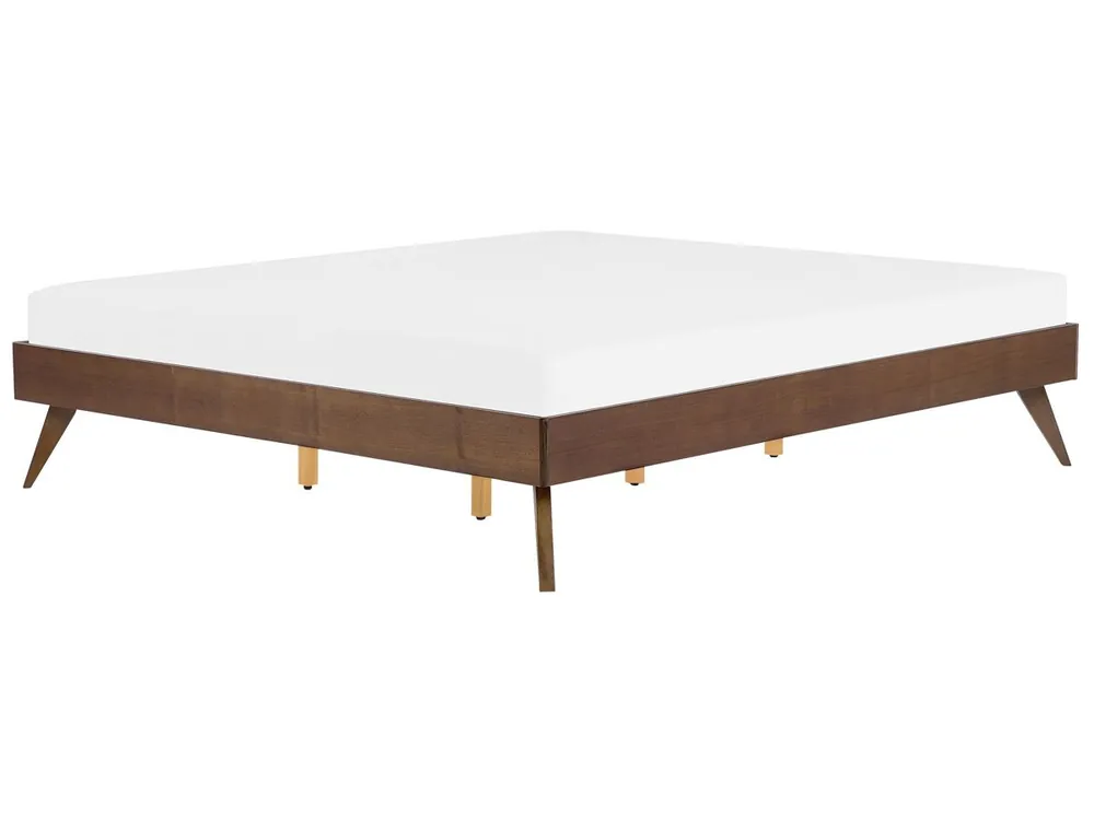 Cama sin cabecero BERRIC 180 x 200 cm Fresno oscuro - Descanso