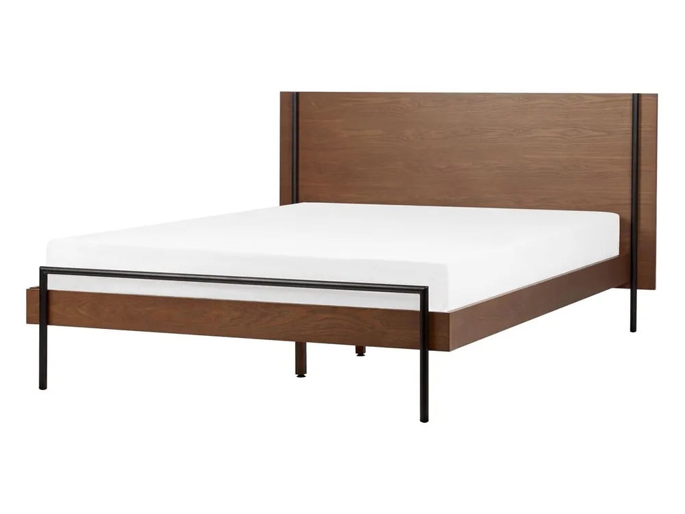 Cama LIBERMONT 140 x 200 cm Fresno oscuro - Descanso