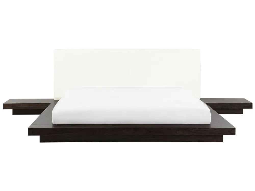 Cama Piel sintética ZEN 180 x 200 cm Fresno natural - Descanso