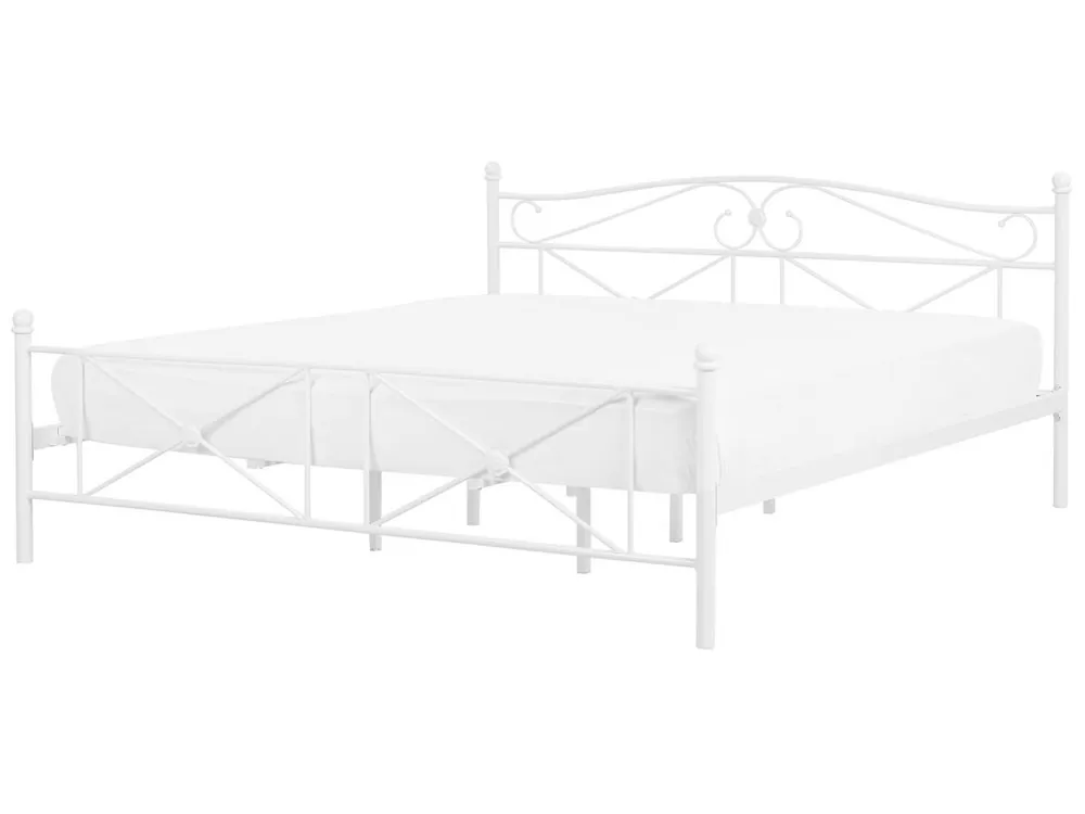 Cama Metal RODEZ 180 x 200 cm Negro - Descanso