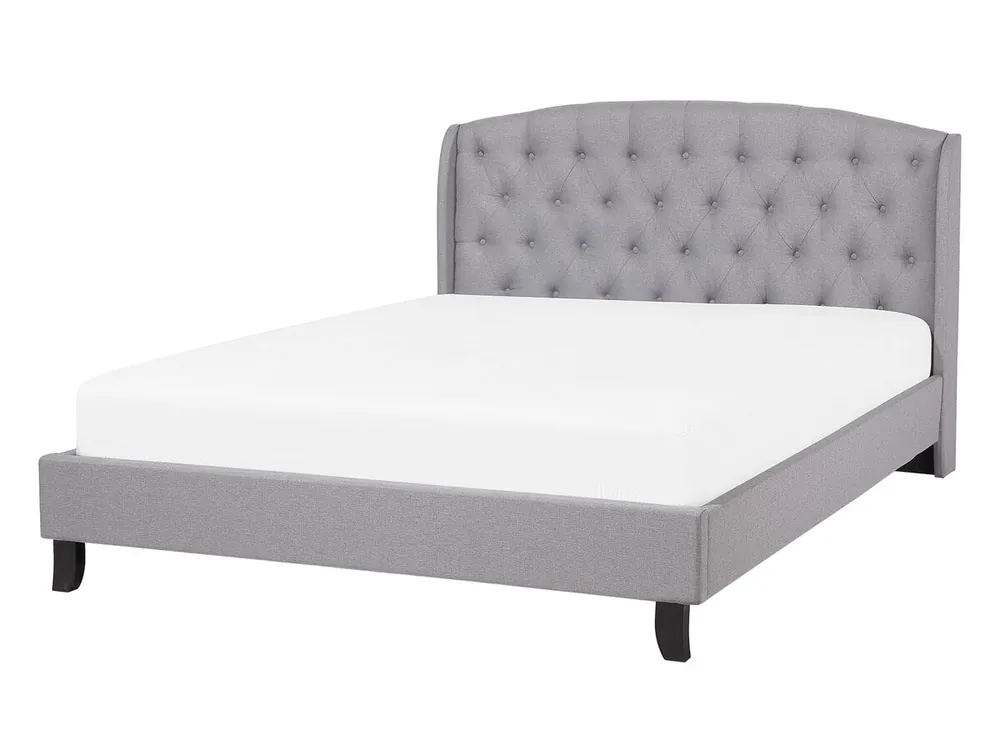Cama Tela BORDEAUX 140 x 200 cm Gris claro - Descanso