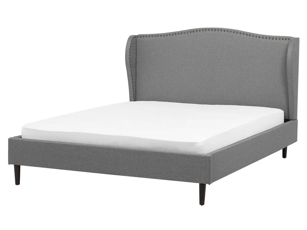 Cama Tela COLMAR 160 x 200 cm Gris - Descanso