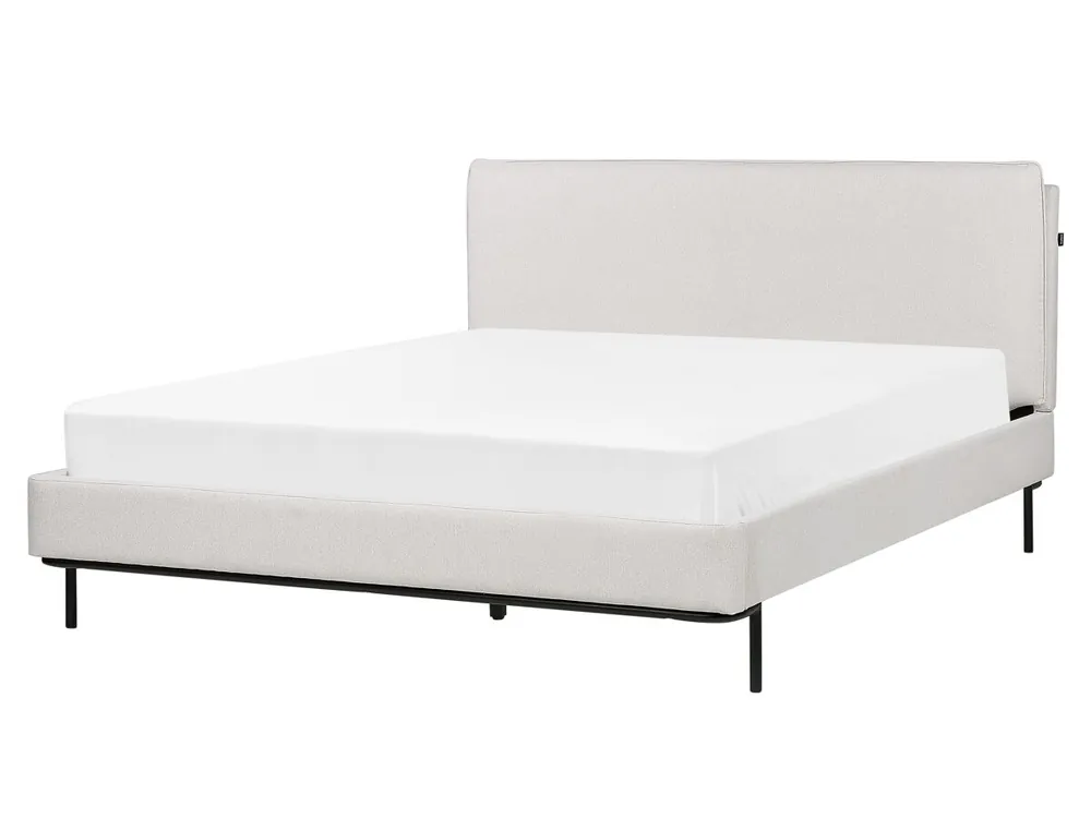 Cama Tela CORIO 160 x 200 cm Gris claro - Descanso