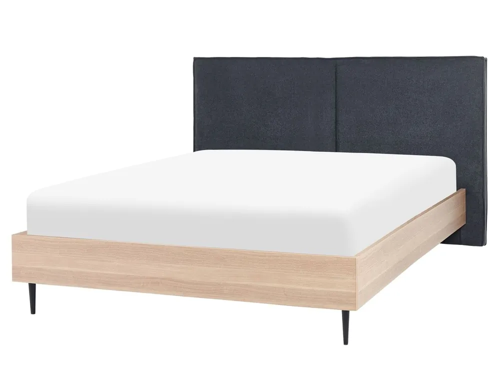 Cama Tela IZERNORE 160 x 200 cm Gris oscuro - Descanso