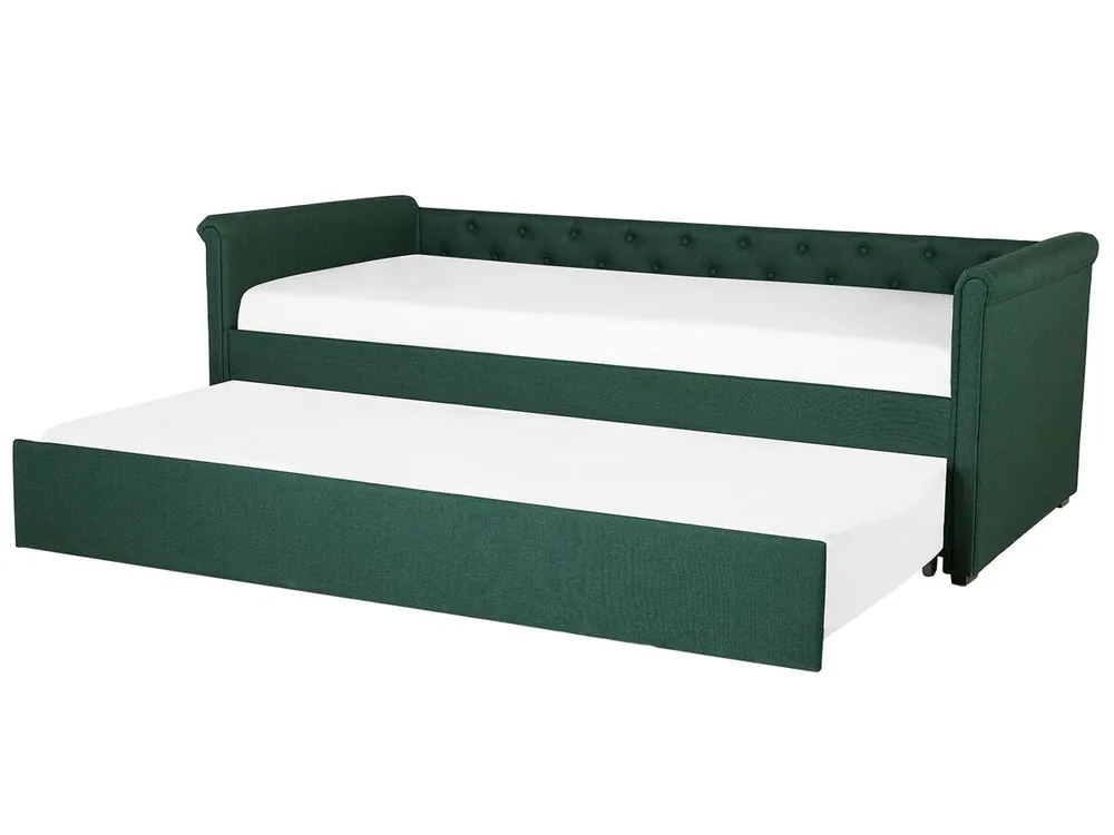 Cama nido Tela LIBOURNE 80 x 200 cm Verde oscuro - Descanso