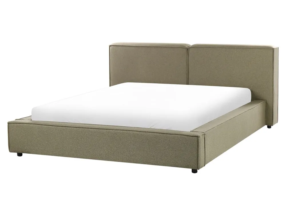 Cama Tela LINARDS 160 x 200 cm Blanco crema - Descanso