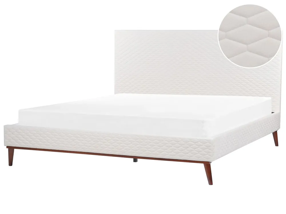 Cama Terciopelo BAYONNE 180 x 200 cm Azul - Descanso