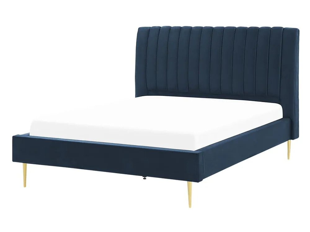 Cama Terciopelo MARVILLE 140 x 200 cm Verde esmeralda - Descanso