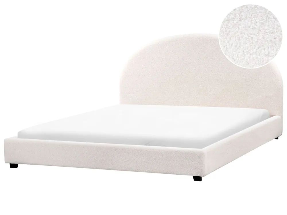 Cama de agua Bouclé VAUCLUSE 180 x 200 cm Blanco crema - Descanso