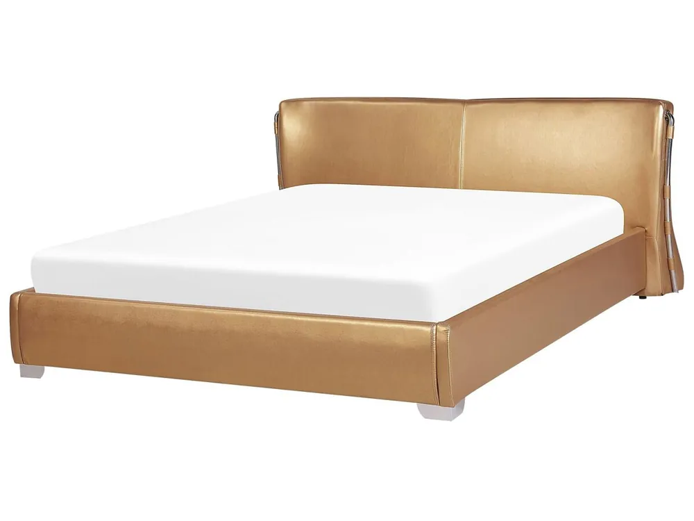 Cama de agua Piel PARIS 180 x 200 cm Dorado - Descanso