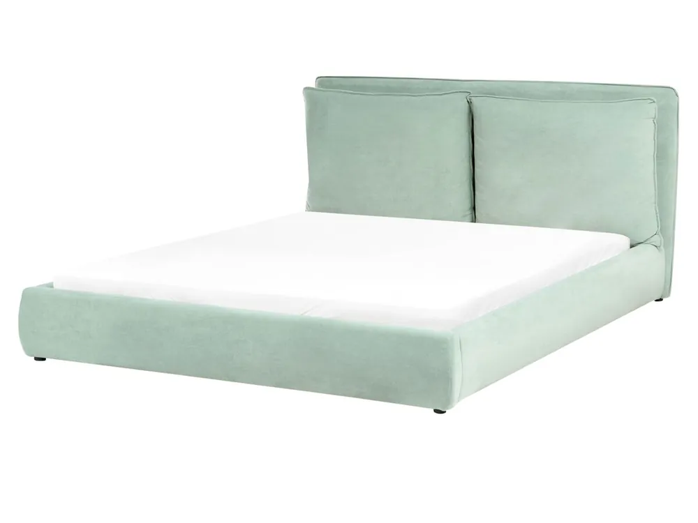 Cama de agua Terciopelo BAJONNA 160 x 200 cm Gris pardo - Descanso