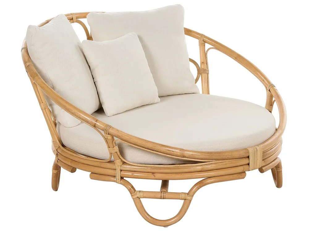 Cama de exterior ROSSANO Ratán Natural - Jardín