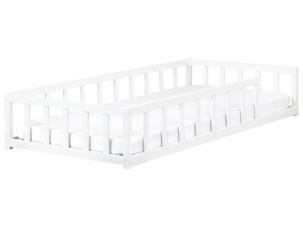 Cama infantil Madera de pino MEYMAC 90 x 200 cm Blanco - Descanso