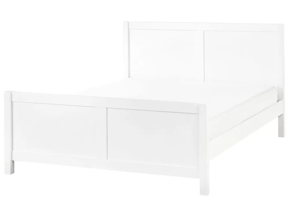 Cama Madera CHAMPAGNAT 140 x 200 cm Blanco - Descanso