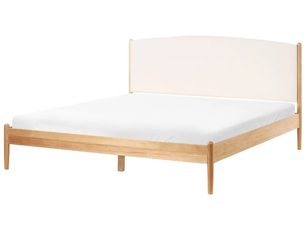 Cama Madera de pino CLAIRAC 180 x 200 cm Marrón claro - Descanso