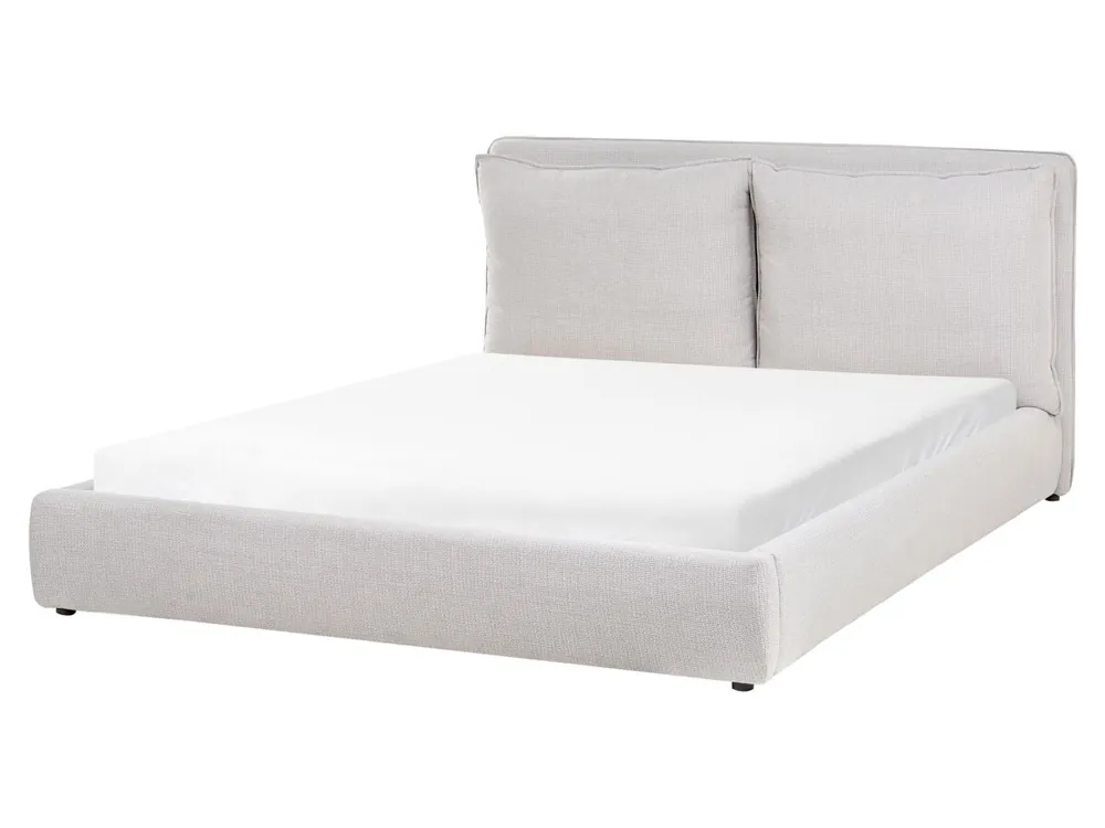 Cama Tela BAJONNA 160 x 200 cm Gris claro - Descanso