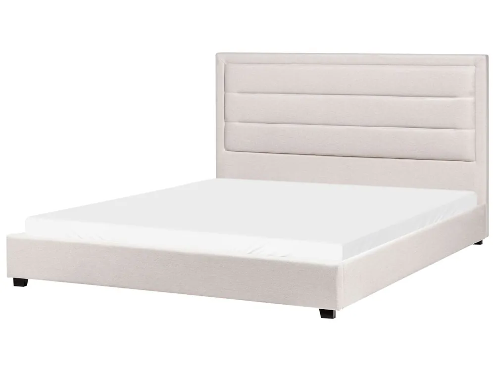 Cama Tela ROUEN 180 x 200 cm Beige claro - Descanso