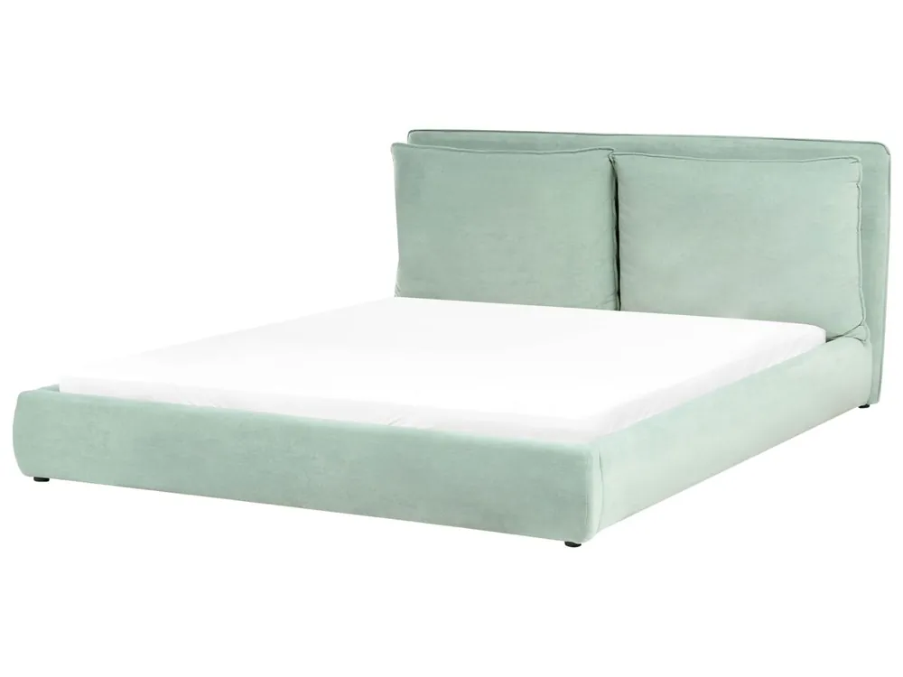 Cama Terciopelo BAJONNA 180 x 200 cm Gris pardo - Descanso