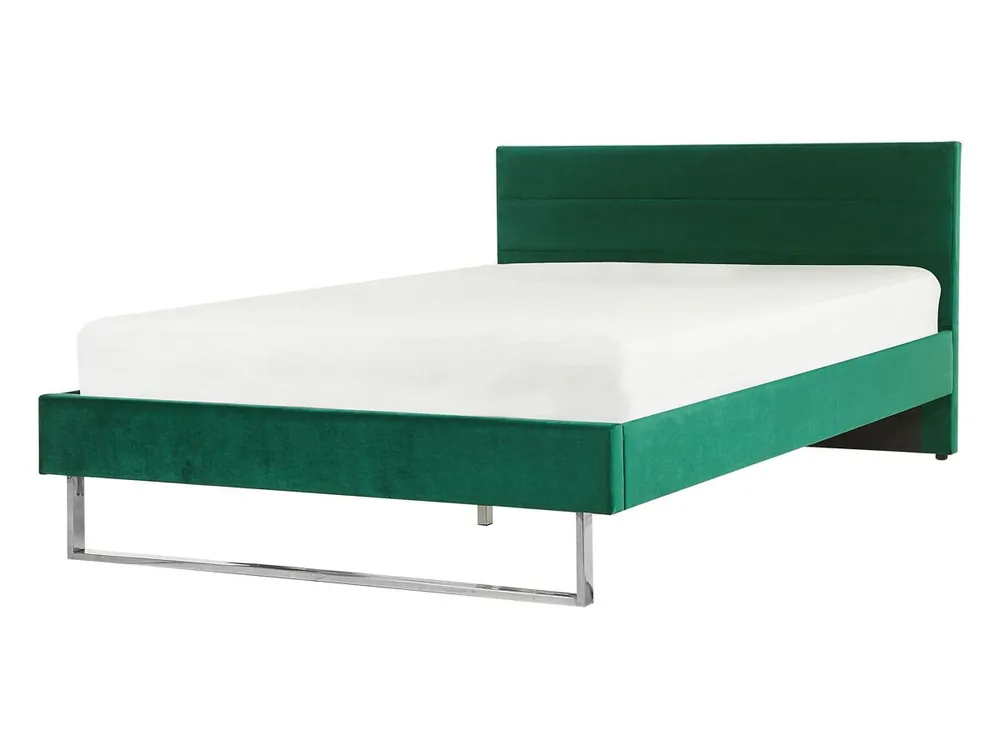 Cama Terciopelo BELLOU 140 x 200 cm Verde - Descanso