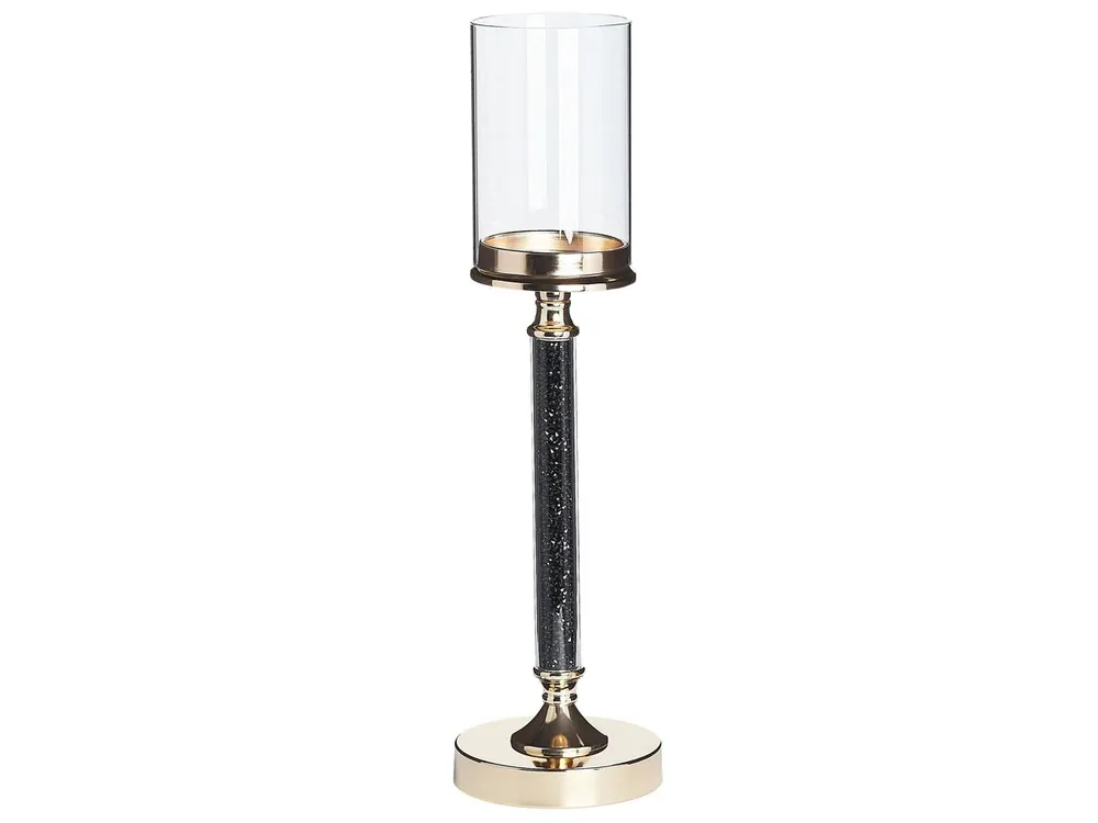 Candelero ABBEVILLE Vidrio 48 cm Negro - Decoración