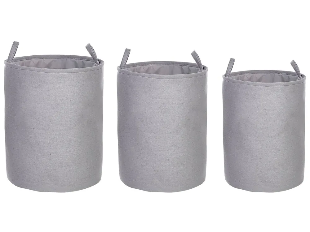 Conjunto de 3 cestas ARCHA Algodón Gris - Baño