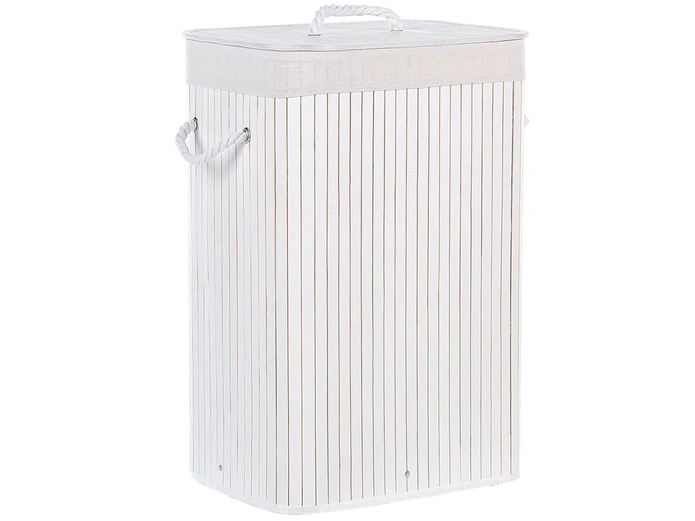 Cesta KOMARI Madera de bambú Blanco - Baño