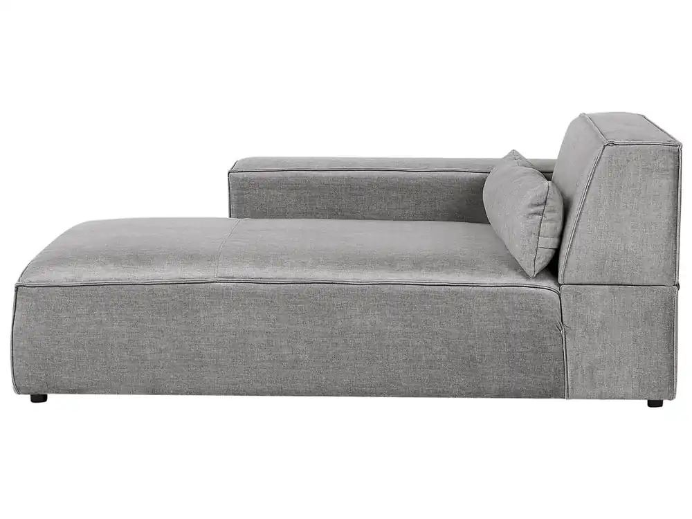 Chaise longue derecho HELLNAR Tela Gris - Sofás sillones puffs