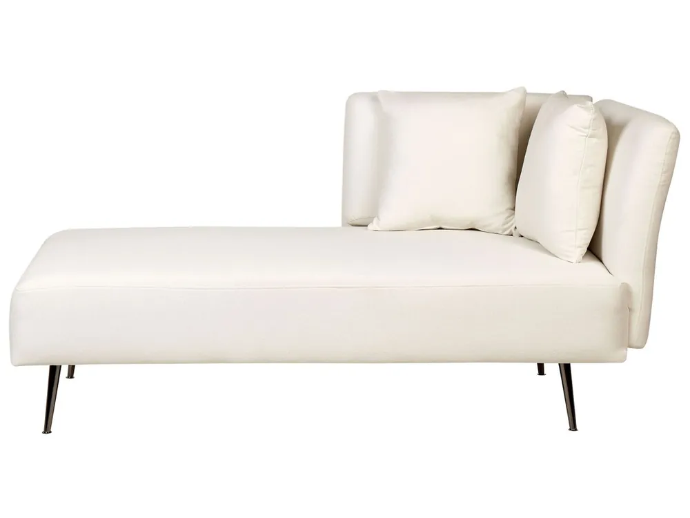 Chaise longue derecho RIOM Tela Blanco - Sofás sillones puffs