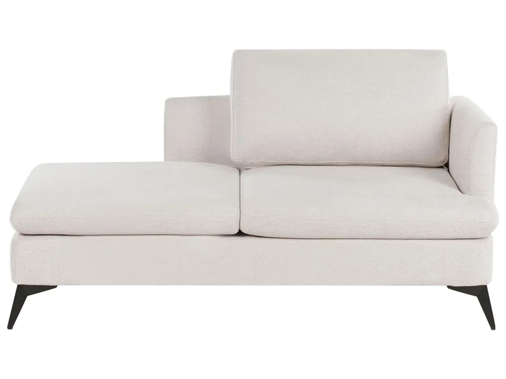 Chaise longue derecho SIEVOZ Tela Beige claro - Sofás sillones puffs