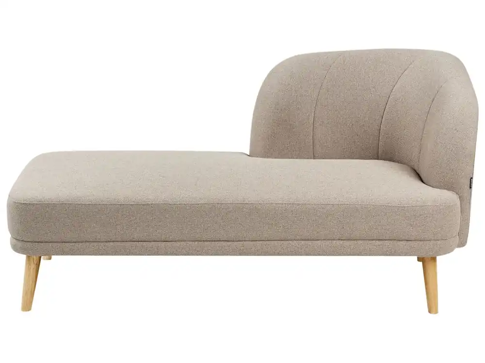 Chaise longue derecho TANLAY Tela Beige claro - Sofás sillones puffs