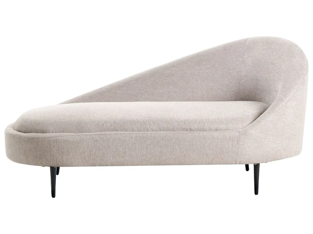 Chaise longue derecho VALREAS Tela Gris pardo - Sofás sillones puffs