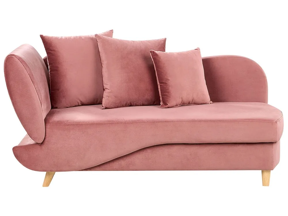 Chaise longue izquierdo MERI Terciopelo Azul marino con almacenaje - Sofás sillones puffs