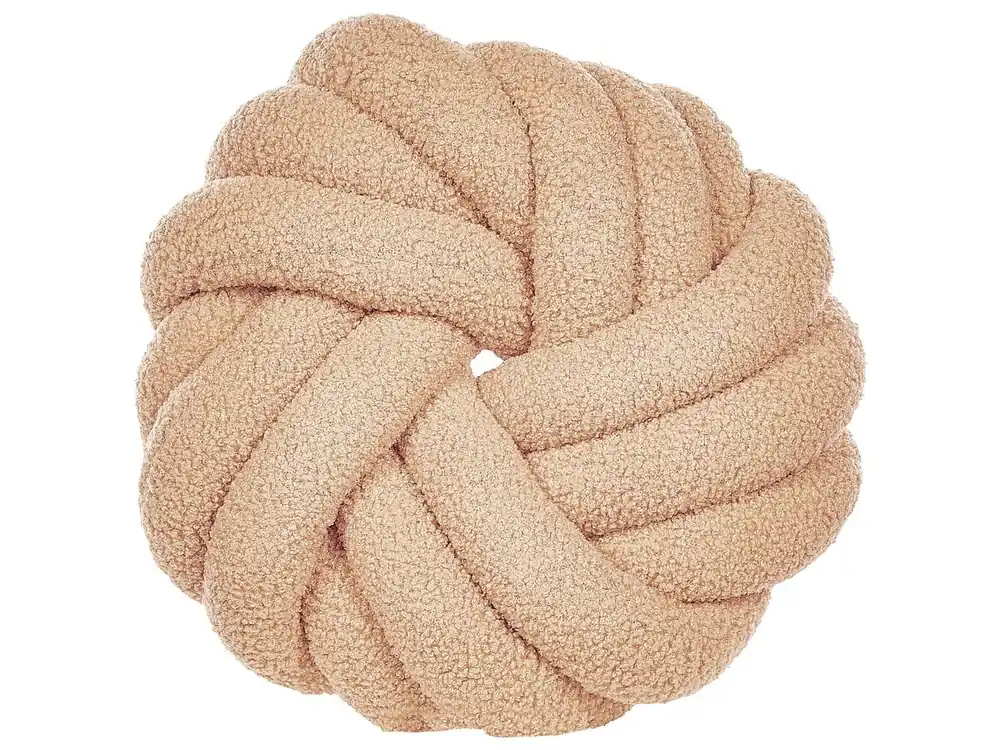 Cojín decorativo AKOLA Bouclé 31 x 31 cm Gris Liso - Textil
