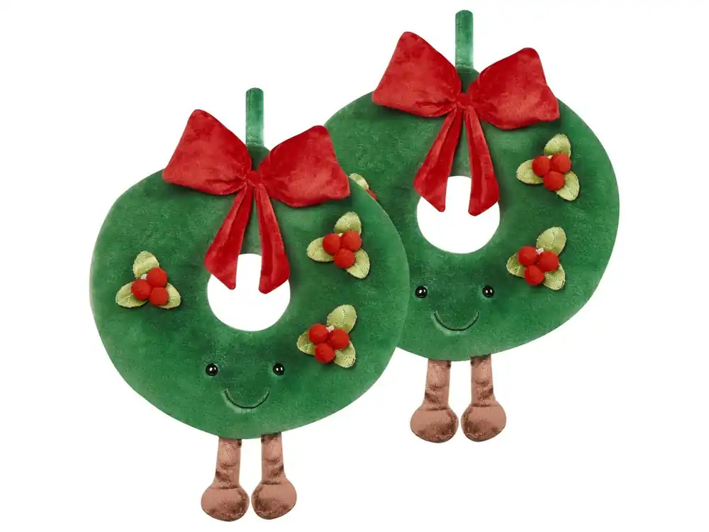 Conjunto de 2 cojines decorativos BONBON 45 x 45 cm Verde - Textil