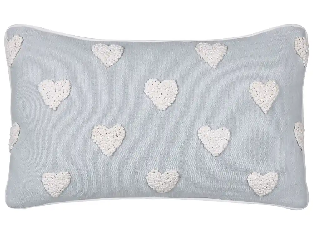Cojín decorativo GAZANIA Algodón 30 x 50 cm Gris claro - Textil