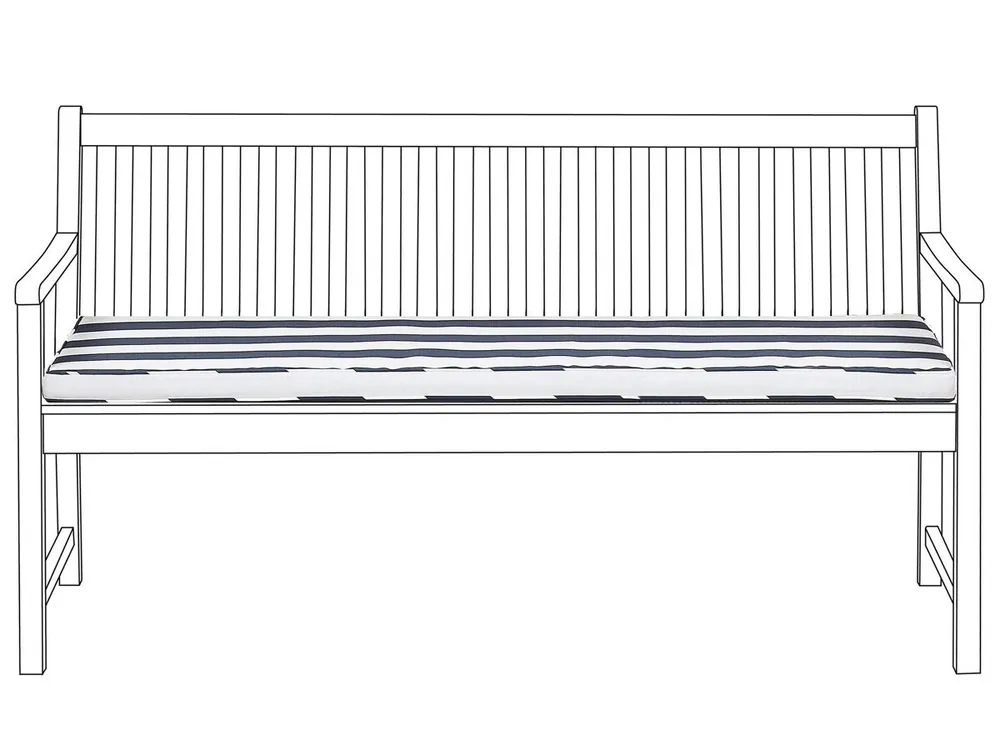 Cojín para banco VIVARA 152 x 54 cm Azul marino - Jardín