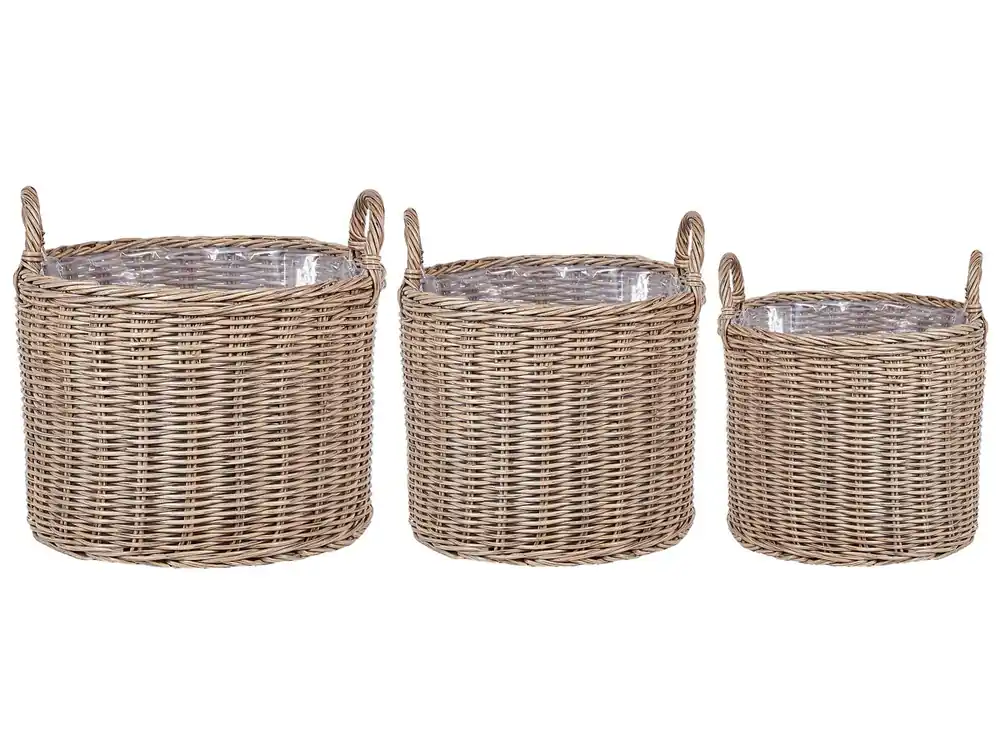 Conjunto de 3 macetas PENDULA 33/37/45 cm Natural - Decoración