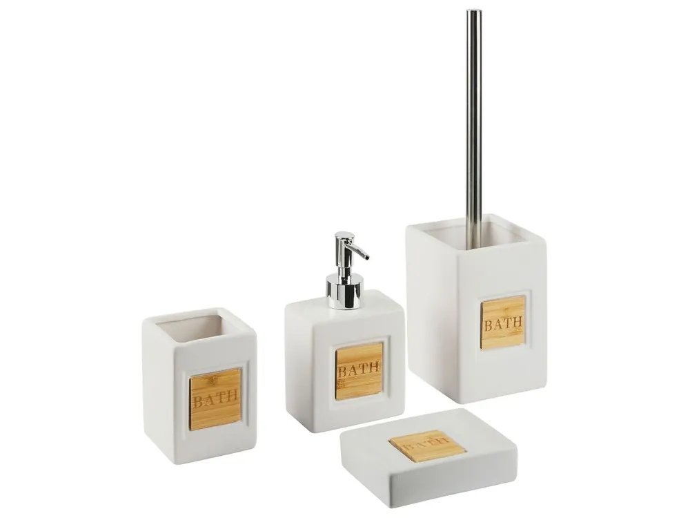 Conjunto de 4 accesorios de baño KOUROU Cerámica Negro