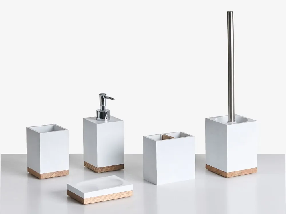 Conjunto de 5 accesorios de baño TAPICHE Blanco