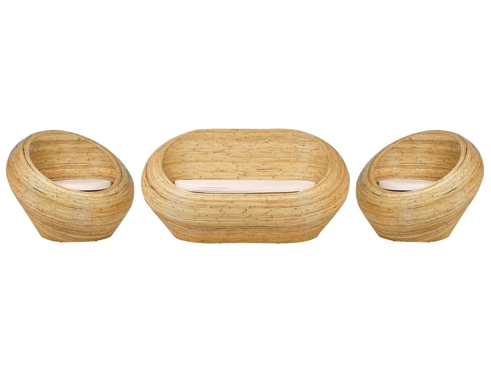 Conjunto de jardín 4 plazas MAIORI Ratán Natural
