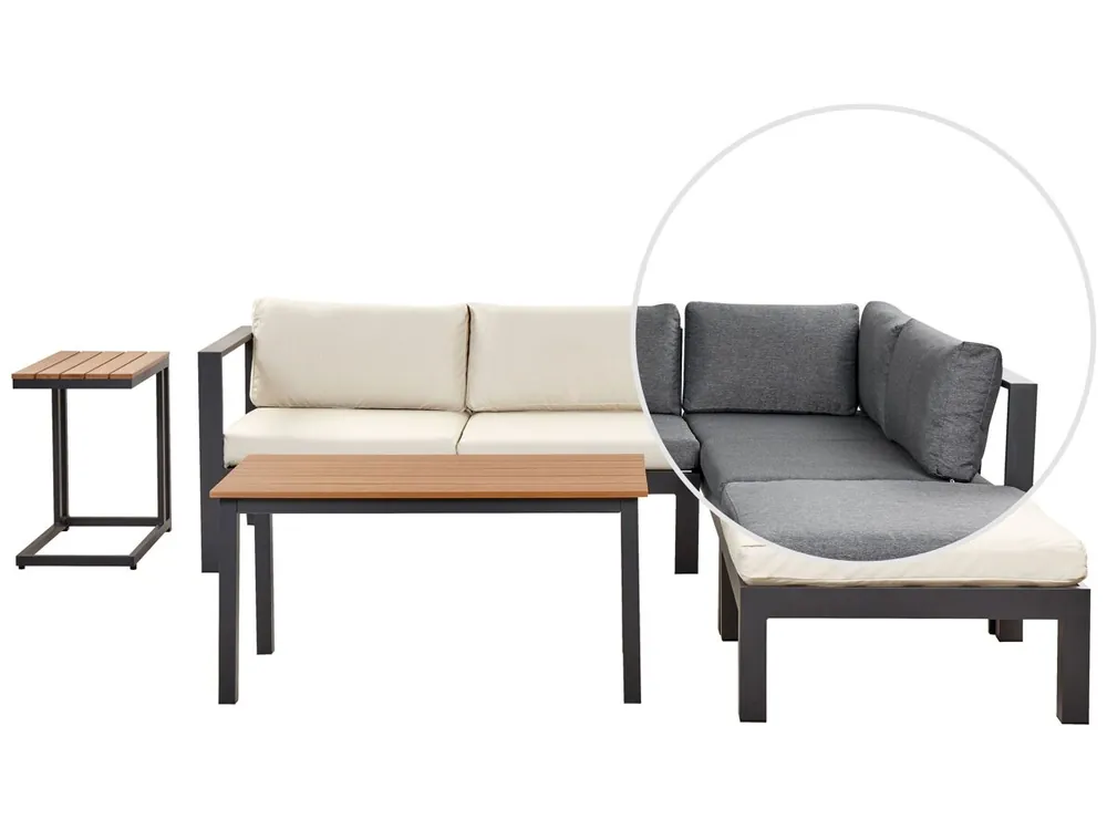 Conjunto longue Aluminio Beige/gris MESSINA - Jardín