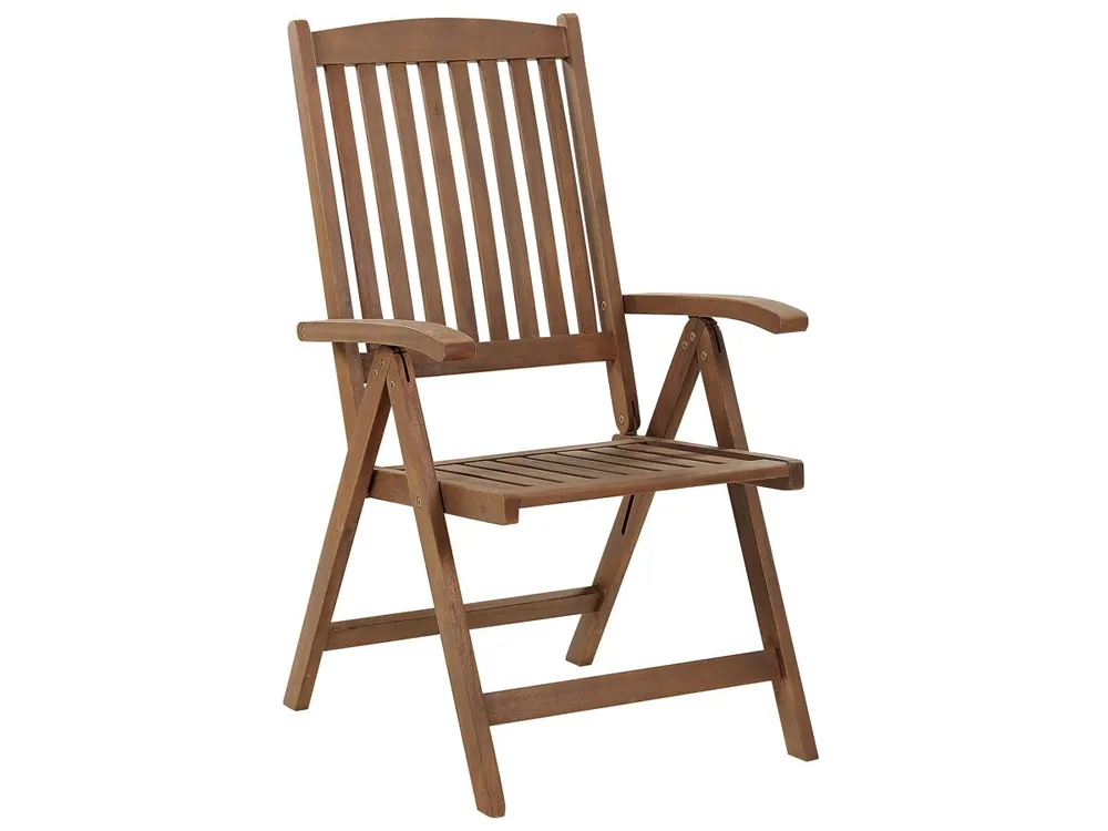 Silla de jardín AMANTEA Madera de acacia Marrón oscuro