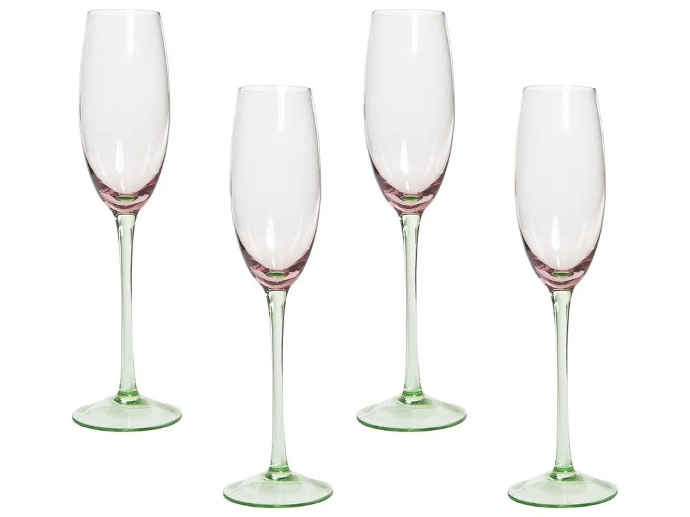 Conjunto de 4 copas de champán DIOPSIDE 200 ml Rosa - Decoración
