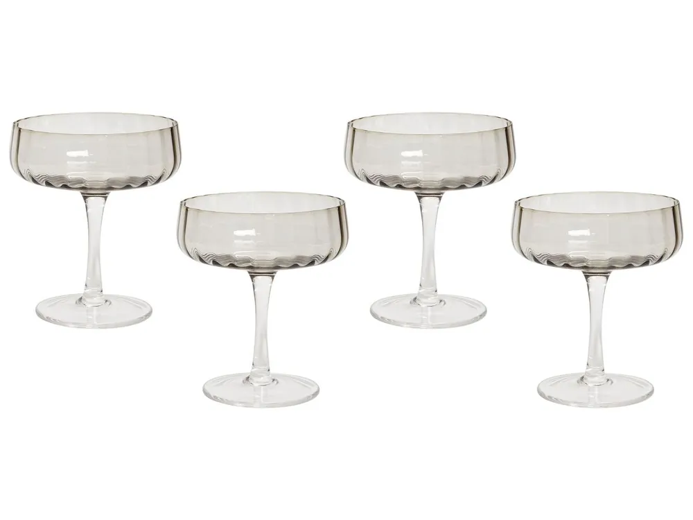 Conjunto de 4 copas Pompadour QUARTZ 170 ml Gris - Decoración